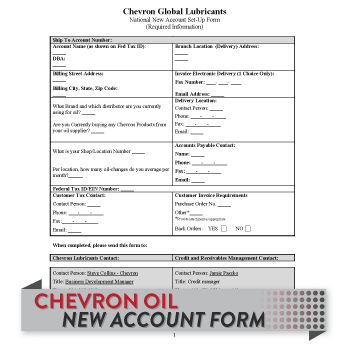 chevron new account form